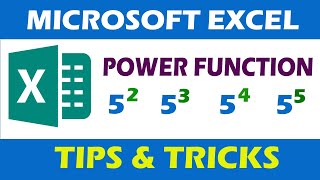 POWER FUNCTION  POWER FUNCTION IN EXCEL  SQUARE AND CUBE FIND IN EXCEL [upl. by Drawde359]