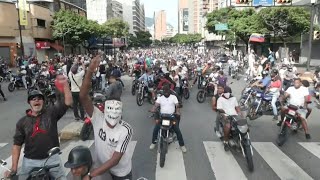 Venezuela Opposition supporters protest against Maduro reelection  AFP [upl. by Alanah584]