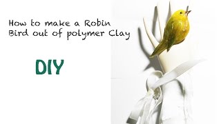 DIYHow to Make a Robin bird out of Polymer ClayTutorial [upl. by Ennovehc586]