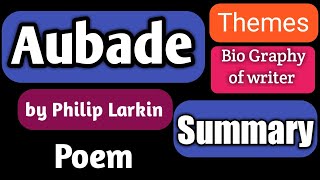 Aubade poem by Philip larkin [upl. by Euqinor680]