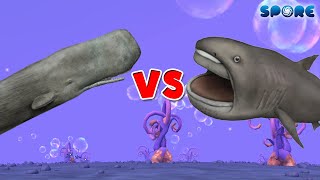 Sperm Whale vs Megamouth Shark  Beast Deathmatch S1E4  SPORE [upl. by Llen789]