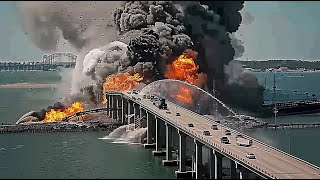 shake the world Crimean Bridge Cut Off Ukrainian F16 Fighter Jet Drops 12Ton Bomb [upl. by Dita]