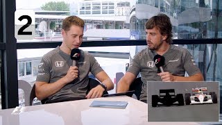 McLarens Fernando Alonso and Stoffel Vandoorne  F1 Grill The Grid [upl. by Nama]