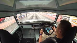 Harris MK2 Escort Santa Pod Dragstalgia In Car View [upl. by Ailongam]