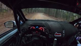 Ford Fiesta ST rally car POV onboard  2022 100 Acre Wood Rally  SS5 Pigeon Roost East [upl. by Ardnael683]