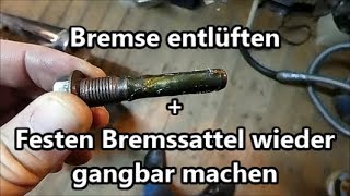 Honda CB 400 N  Bremse entlüften und gangbar machen [upl. by Aisak]