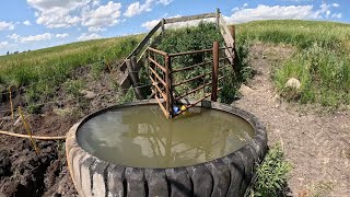 Restoring 100 Year Old Spring Fed Water Tank satisfying [upl. by Atteloiv]