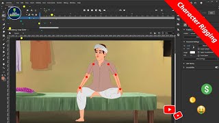 How to Rig a Character in Adobe Animate CC  2D Animation Hindi Beginner Tutorial [upl. by Suqram]