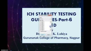 Stability Tersting Q1D Part 2 Dr G K Lohiya Bracketing and Matrixing Design [upl. by Kirbie]