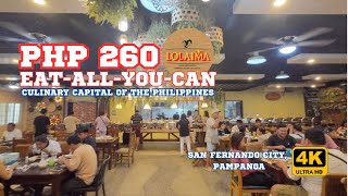 LOLA IMA PAMPANGA CUISINE amp DELICACIES quotEATALLYOUCANquot FOR ONLY PHP 260  BACOLOR CHURCH TOUR [upl. by Pigeon]