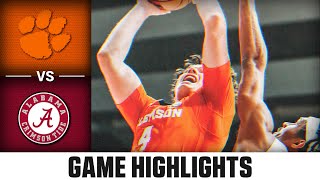 Clemson vs Alabama Game Highlights  202324 ACC Mens Basketball [upl. by Rehptsirhc]