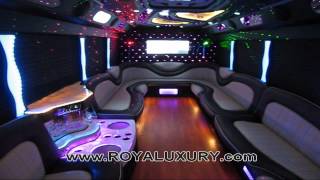 24 Pass Party Limo Bus  Royal Luxury Limousine [upl. by Florida]