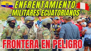 ENFRENTAMIENTO ENTRE MILITARES ECUATORIANOS Y POBLADORES PERUANOS EN LA FRONTERA MINERIA ILEGAL [upl. by Krusche721]