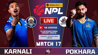 KARNALI YAKS VS POKHARA AVENGERS 17TH MATCH NPL 2024 LIVE COMMENATARY  NEPAL PREMIER LEAGUE [upl. by Gaughan]