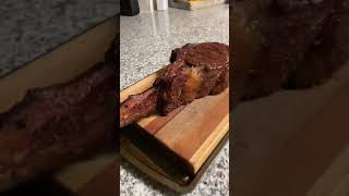 Cooking a 38lb Tomahawk steak on a Traeger grill [upl. by Gneh]