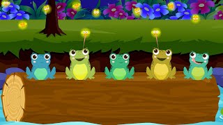 Five Little Speckled Frogs  Preschool Songs amp Nursery Rhymes for Circle Time Male Version [upl. by Acul568]