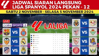 Jadwal Liga Spanyol 2024 Pekan 12  Valencia vs Real Madrid  Barcelona vs Espanyol [upl. by Nauwtna]