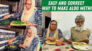 Punjabi Aloo Methi Recipe  How To Make Methi Aloo Bhurji  Fenugreek Potato Recipe [upl. by Ezana]