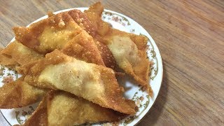 How to make vegetarian fried wonton 素炸芋泥饺 [upl. by Oiratno]