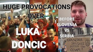 BATTLE for LUKA DONCIC Slovenian and Serbian fans ALL WANT Luka Before EURO 2024 Match [upl. by Normand220]