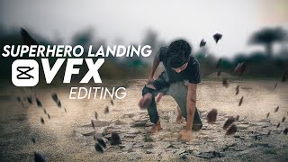 Superhero landing VFX Editing in capcut in hindi  Mobile VFX editing  capcut tutorial  tutorial [upl. by Anwat]