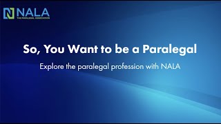 NALA Panel Discussion So you want to be a paralegal [upl. by Fraya]