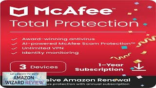 McAfee Total Protection 2024 3 Device Cybersecurity Software Includes Antivirus Review [upl. by Goodill]