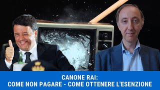 Come non pagare il Canone RAI mediante disdetta o facendo valere lesenzione [upl. by Ifar]