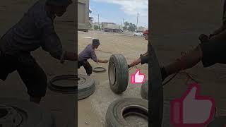 Interesting Truck Tire Replacement Process [upl. by Duck569]