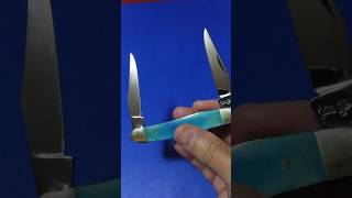 Frost Cutlery Muskrat Pocket Knife Blue smooth bone [upl. by Malvino]