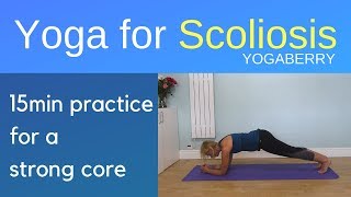 15min scoliosis yoga for a strong core suitable also for spinal fusion [upl. by Elacsap]