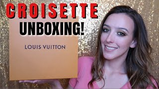 LOUIS VUITTON CROISETTE UNBOXING REVIEW  WHAT FITS [upl. by Menedez]