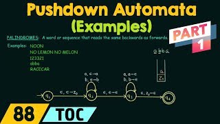 Pushdown Automata Example  Even Palindrome Part 1 [upl. by Eric]