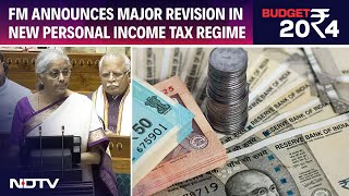 Budget Income Tax Slab  New Tax Regime Slabs Changed Standard Deduction Revised To ₹75000 [upl. by Ysnap]