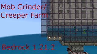 Mob Grinder or Creeper Farm Bedrock 1212 [upl. by Manbahs]