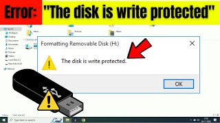 Remove quotWrite Protectionquot from USB Pendrive  quotThe disk is write protectedquot [upl. by Akahc]