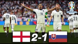 INGLATERRA SUFRE PERO LE GANA a ESLOVAQUIA  2  1   Análisis del partido  EUROCOPA 2024 [upl. by Caesaria]