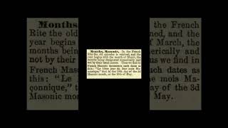 Months Masonic Encyclopedia of Freemasonry By Albert G Mackey [upl. by Natsirt]