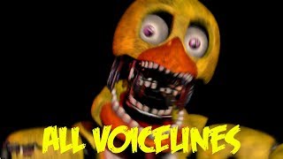 Withered Chica  All Voicelines with Subtitles  Ultimate Custom Night [upl. by Zsa Zsa]