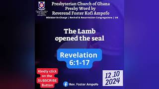 PCG Presbyterian Church of Ghana Presby Almanac Word  PAW  by Rev Foster Ampofo 121024 [upl. by Esenej]