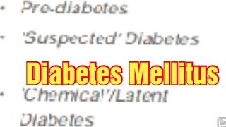 Diabetes mellitus  BiochemistryDiabetes [upl. by Noryv]