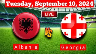 Albania Vs Georgia  UEFA Nations League Live Match Score [upl. by Ahsyekat]