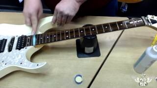 How to restring a Lo Pro Floyd Rose Guitar [upl. by Divadnhoj]