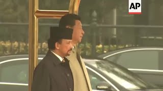 🇧🇳🇨🇳 Brunei Darussalam and China National Anthem  Sultan Hassanal Bolkiahs State Visit 2013 [upl. by Ocsicnarf]