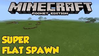 Super Flat Spawn Seed  Minecraft Pocket Edition [upl. by Torrell634]