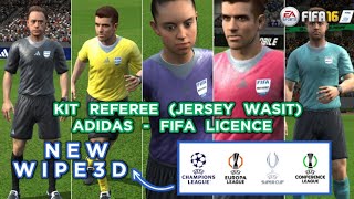 REALESE KIT FIFA REFEREE  WIPE3D UEFA ALL TIER COMPETITION LEAGUE  F1FA16 MOBILE [upl. by Airlia]