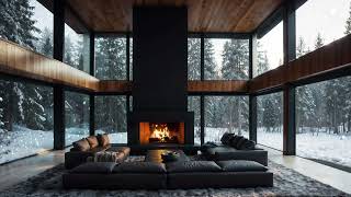 Snow Fireplace Ambience  fyp viral nature snow [upl. by Olivia661]