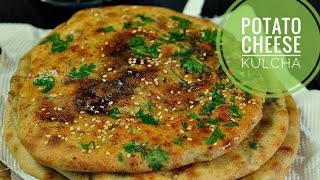 DELICIOUS POTATO CHEESE KULCHATAWA ALOO KULCHA RECIPE [upl. by Ahsinaj932]