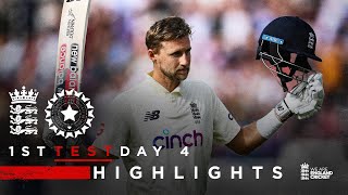 Classy Root Hits Century  England v India  Day 4 Highlights  1st LV Insurance Test 2021 [upl. by Hadias]