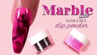 Marble Nail Art Tutorial with Dip Powder [upl. by Atteirneh987]